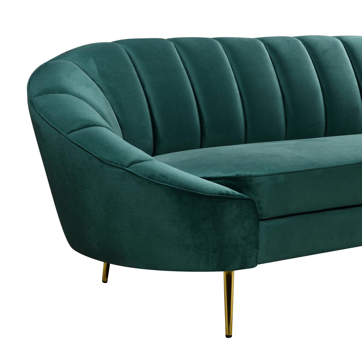 Trosed Stella, Zelena - zelena/barve medenine, Design, kovina/tekstil (210/82/90cm) - Livetastic