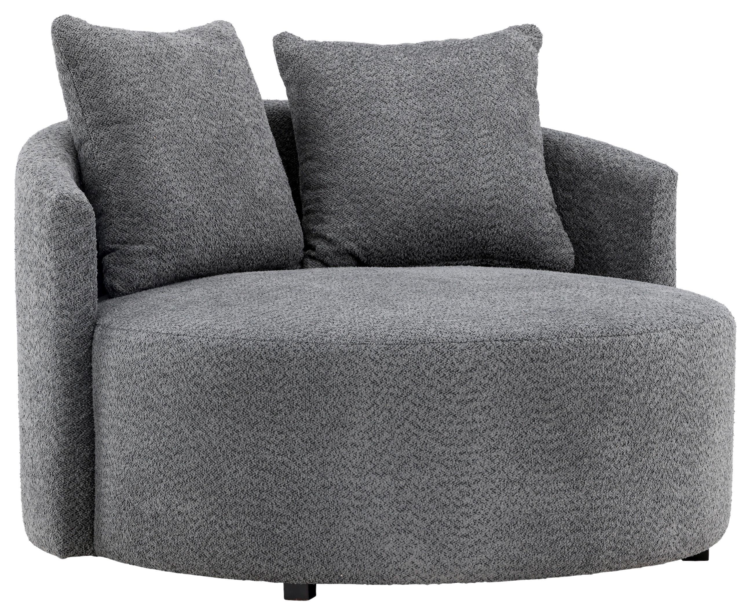 XXL-SESSEL KELSO - Grau, Design, Textil (120/72/118cm) - Livetastic