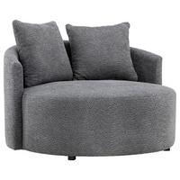 XXL-SESSEL KELSO - Grau, Design, Textil (120/72/118cm) - Livetastic