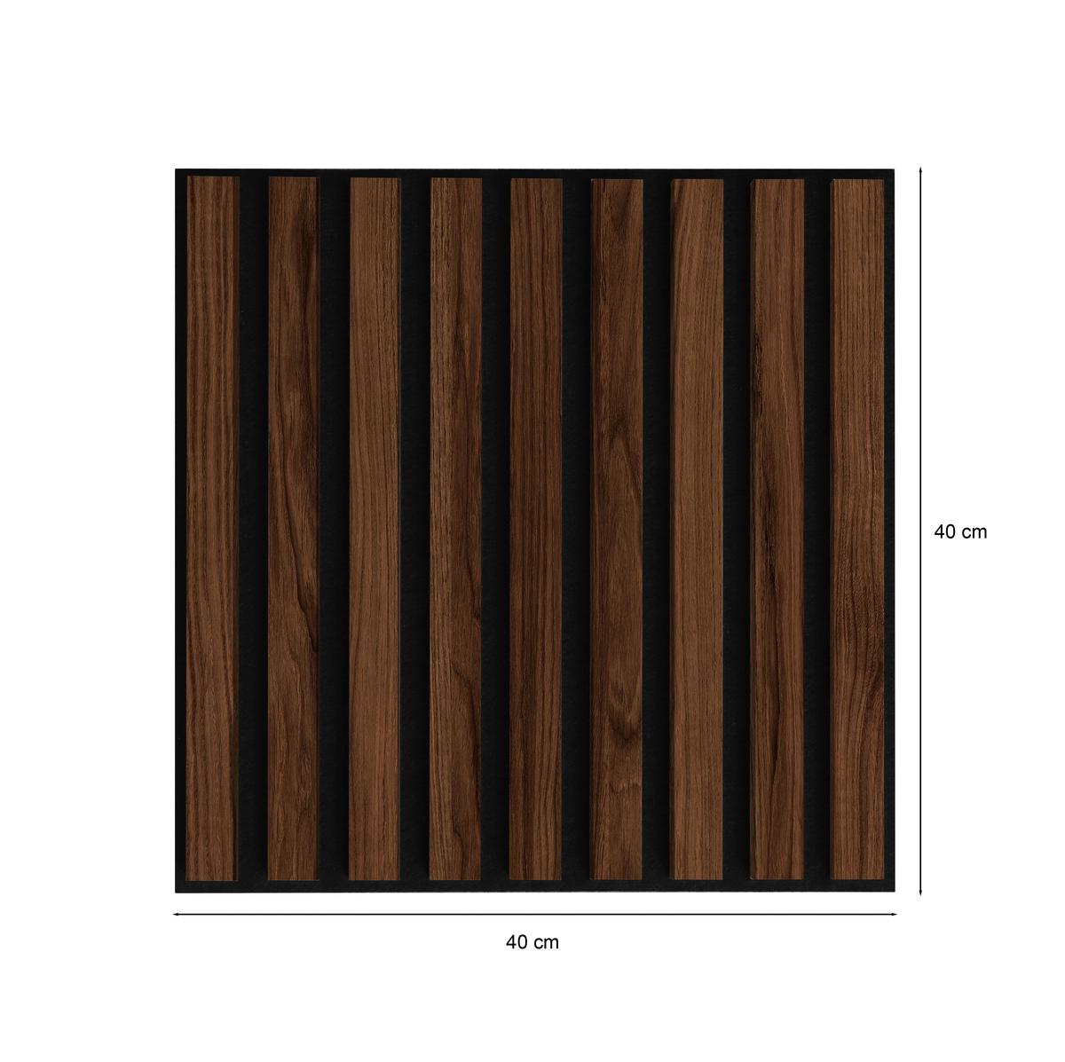 PANEL AKUSTYCZNY DP40 - kolor orzecha włoskiego, Design, materiał drewnopochodny/tkanina (40/40/1,8cm) - Xora