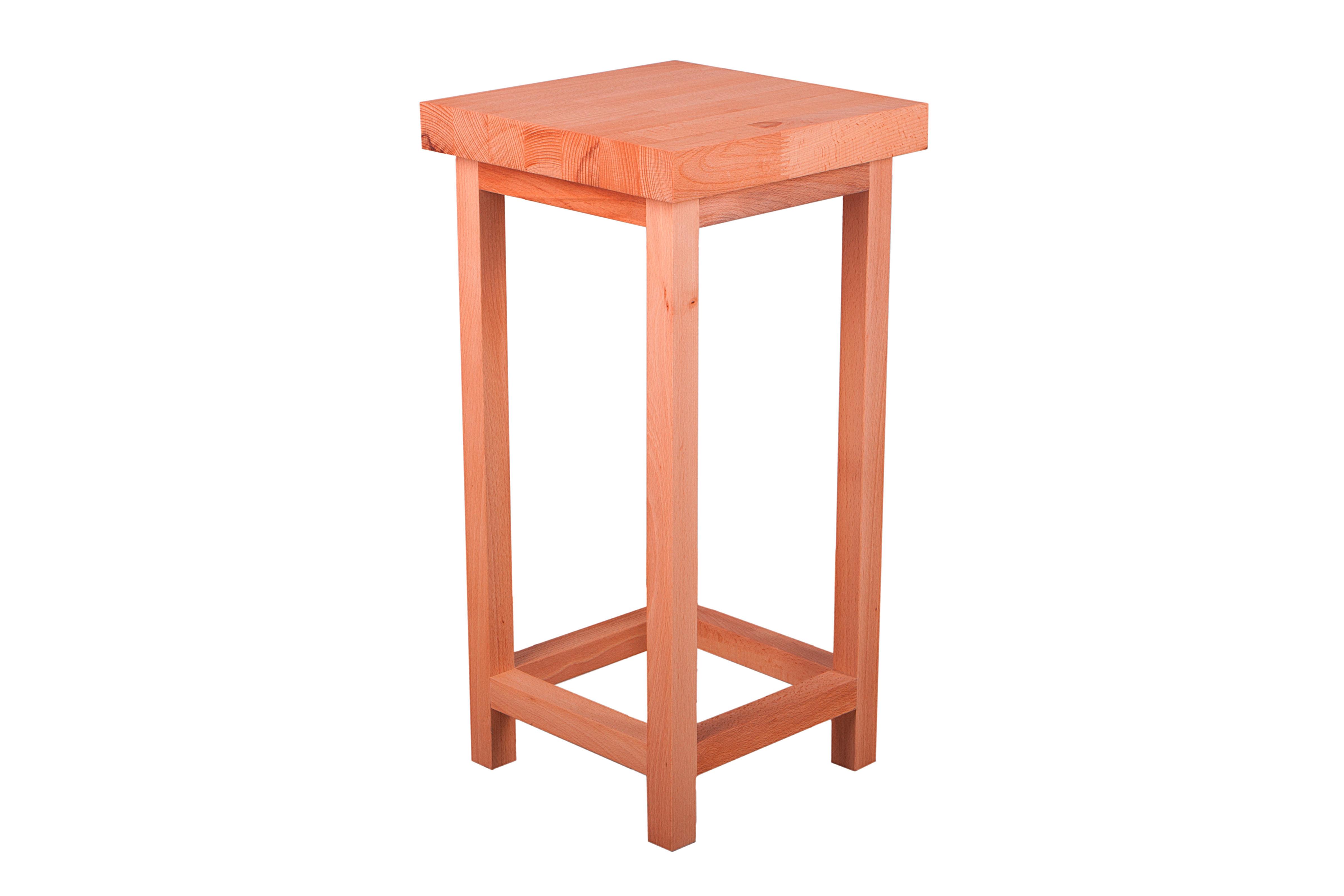 Hocker Marco ca. 30x30x60 cm Holz geölt - Kernbuche, Basics, Holz (30/60/30cm) - Gardenson