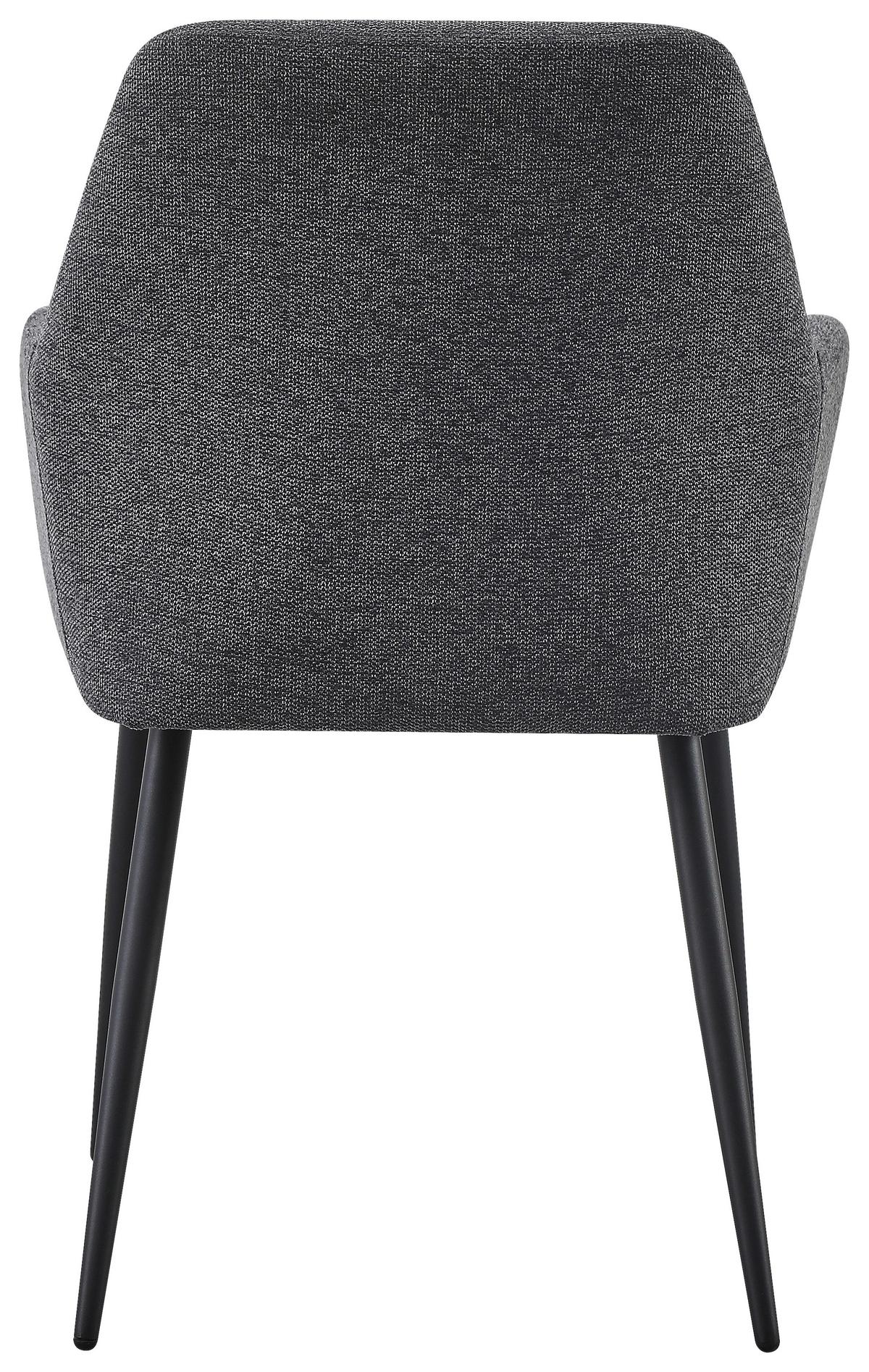 KRZESŁO Z PODŁOKIETNIKAMI MAJA - czarny/szary, Modern, metal/tkanina (58/86/61cm) - Mömax