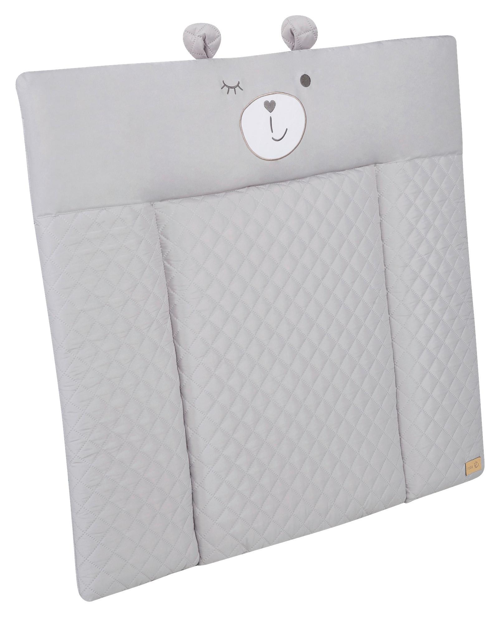 Wickelauflage Bear Grau ca. 85x75cm - Grau, KONVENTIONELL, Textil (85/4/75cm) - Roba