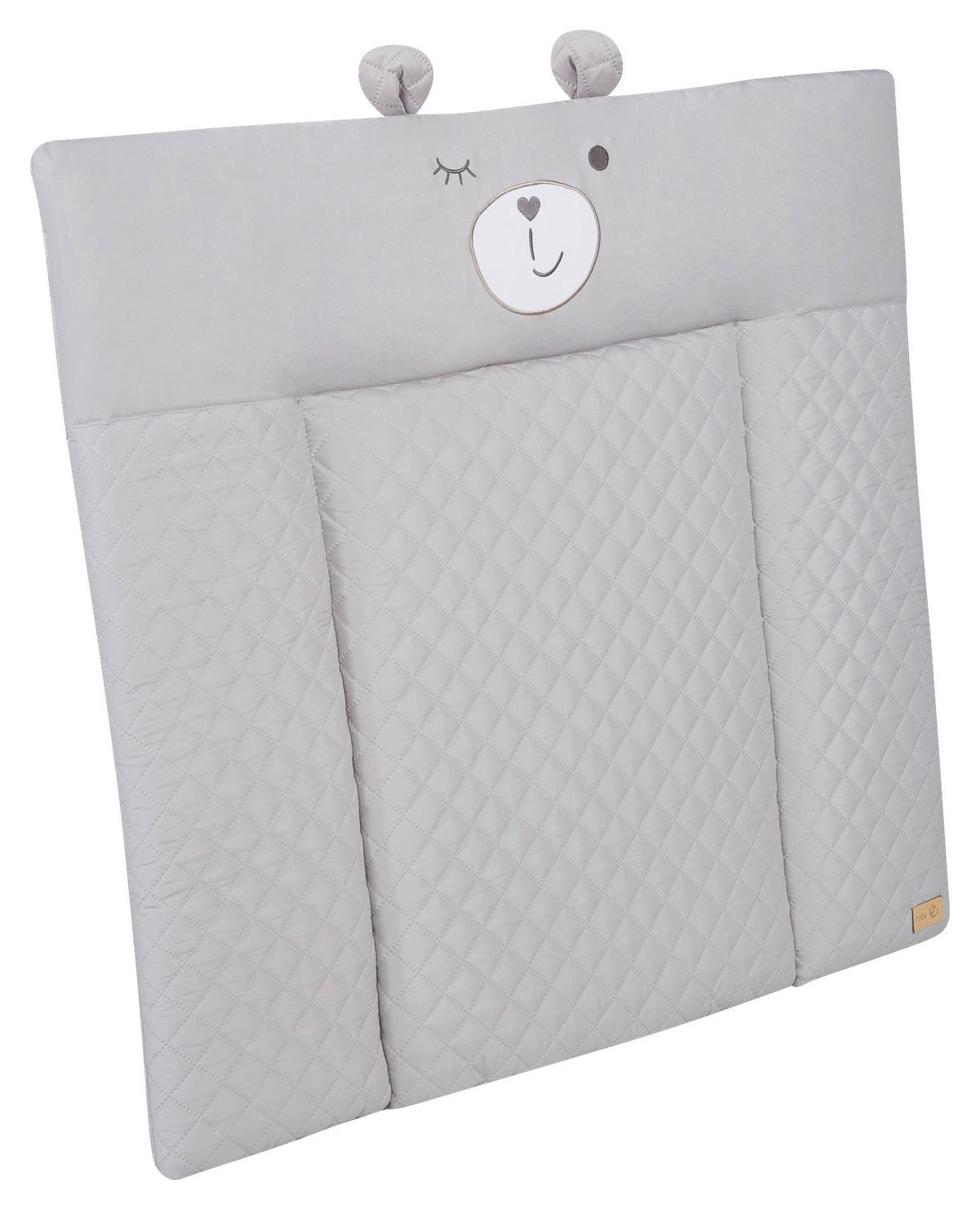 Wickelauflage Bear Grau ca. 85x75cm - Grau, KONVENTIONELL, Textil (85/4/75cm) - Roba