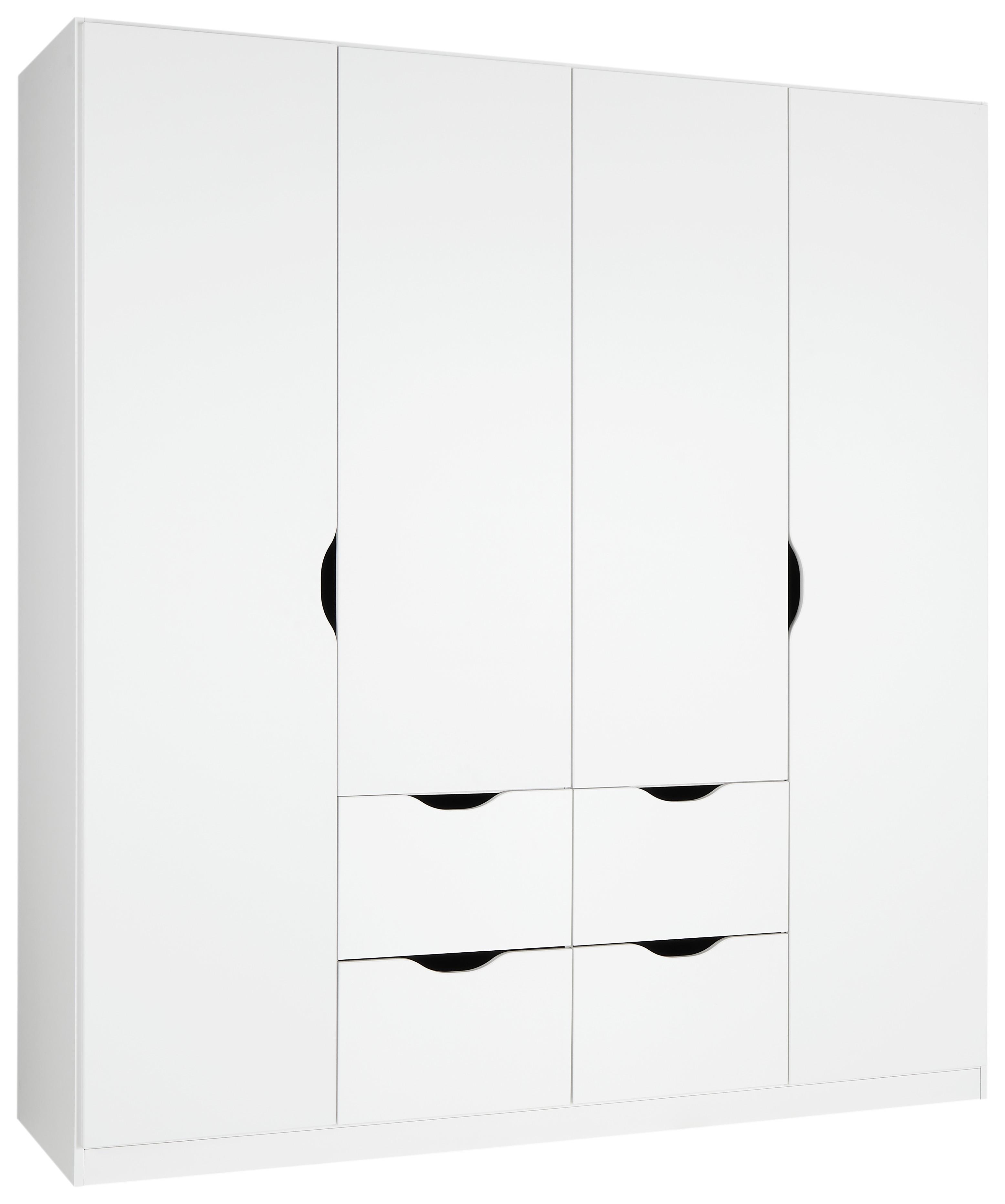 Omara S Klasičnimi Vrati White - bela, Konvencionalno, leseni material (181/197/54cm) - Modern Living