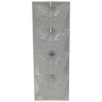 Christbaumanhänger Butterfly 4 Stk. - Transparent, Konventionell, Kunststoff (7,5cm) - Mömax
