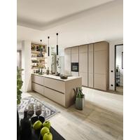 Einbauküche Velluto ohne Geräte, Lava Softmatt - MODERN, Holzwerkstoff (285/268cm) - Nolte Küchen