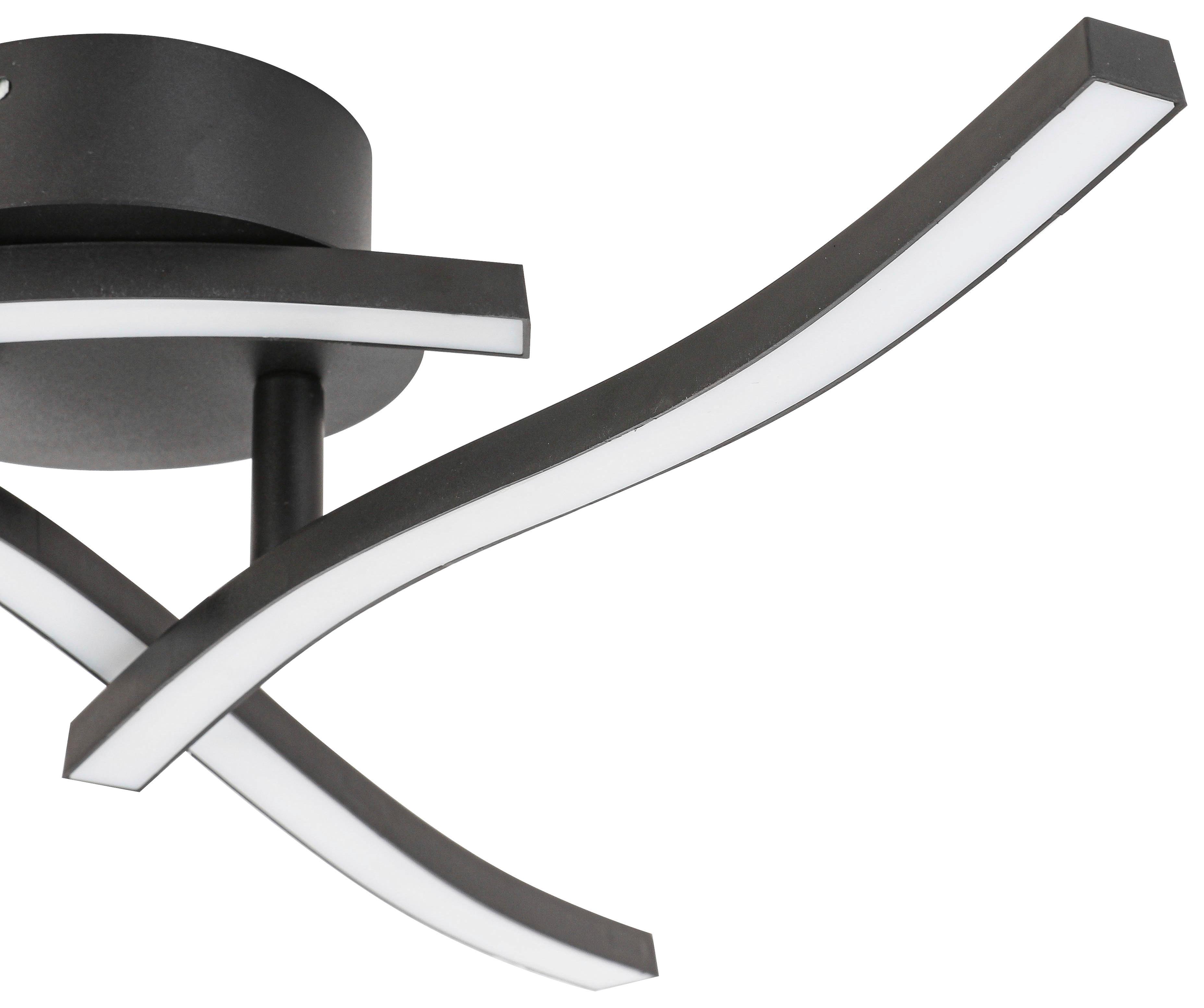 LED-TAKLAMPA ITO - svart, Modern, metall/plast (56/56/11cm) - Mömax