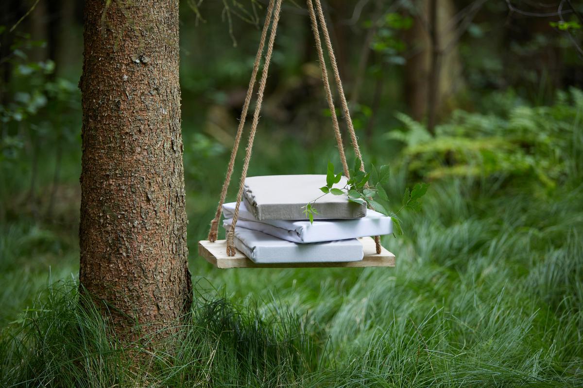 Spannleintuch Bio Greta in Hellgrau ca. 180x200cm - Hellgrau, MODERN, Textil (200/180/35cm) - ecoTree