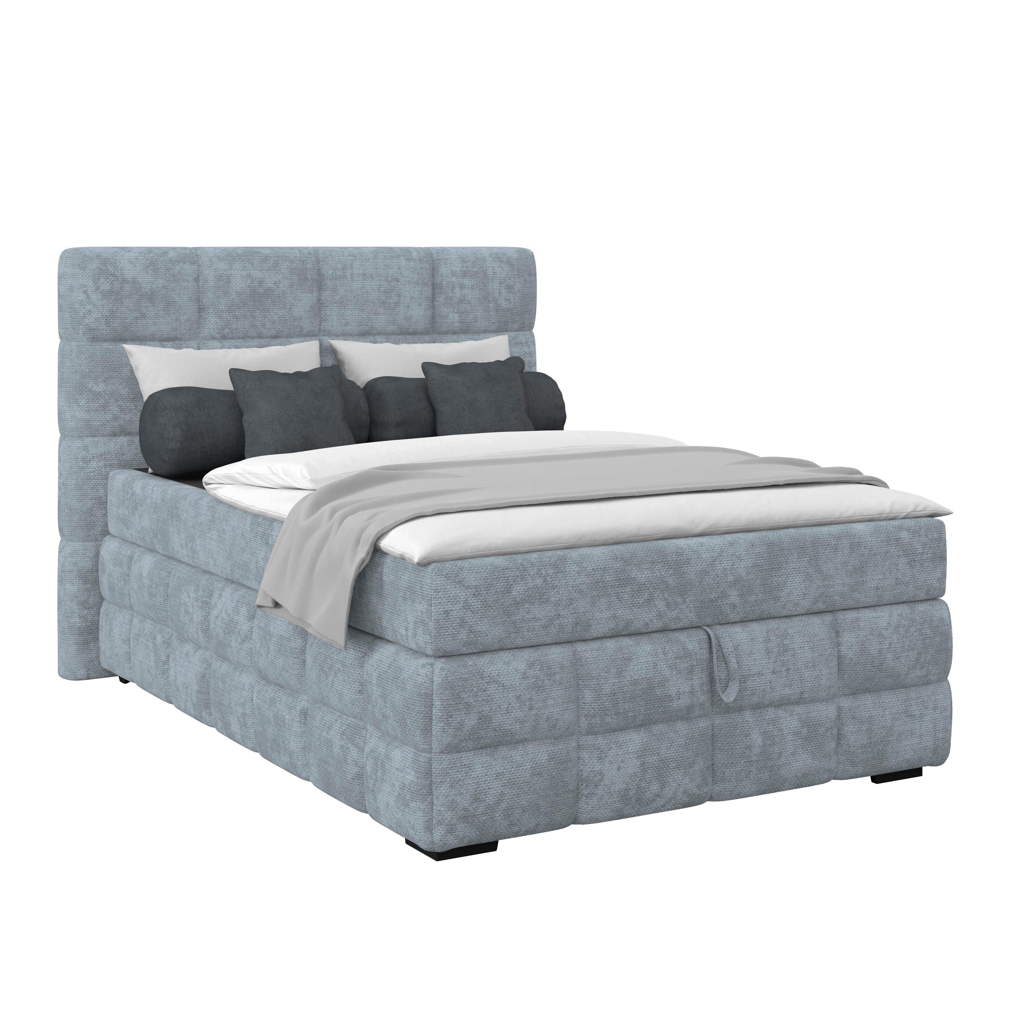 PAT BOX VEGA - albastru deschis/verde, Trend, lemn/textil (140/200cm) - Modern Living