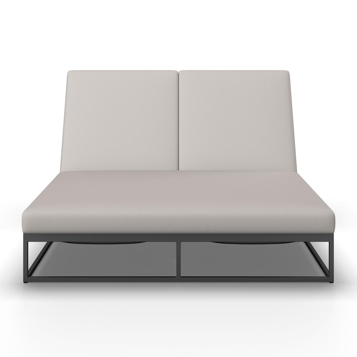 Ležaljka Berry - svijetlo siva, Moderno, metal/tekstil (143/24/200cm) - Bessagi Garden