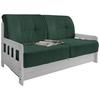 Schlafsofa Camino Holzkorpus Grün - Weiß/Grün, MODERN, Holz/Textil (154/88/90cm) - Livetastic
