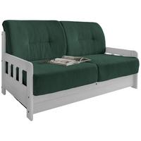 Schlafsofa Camino Holzkorpus Grün - Weiß/Grün, MODERN, Holz/Textil (154/88/90cm) - Livetastic