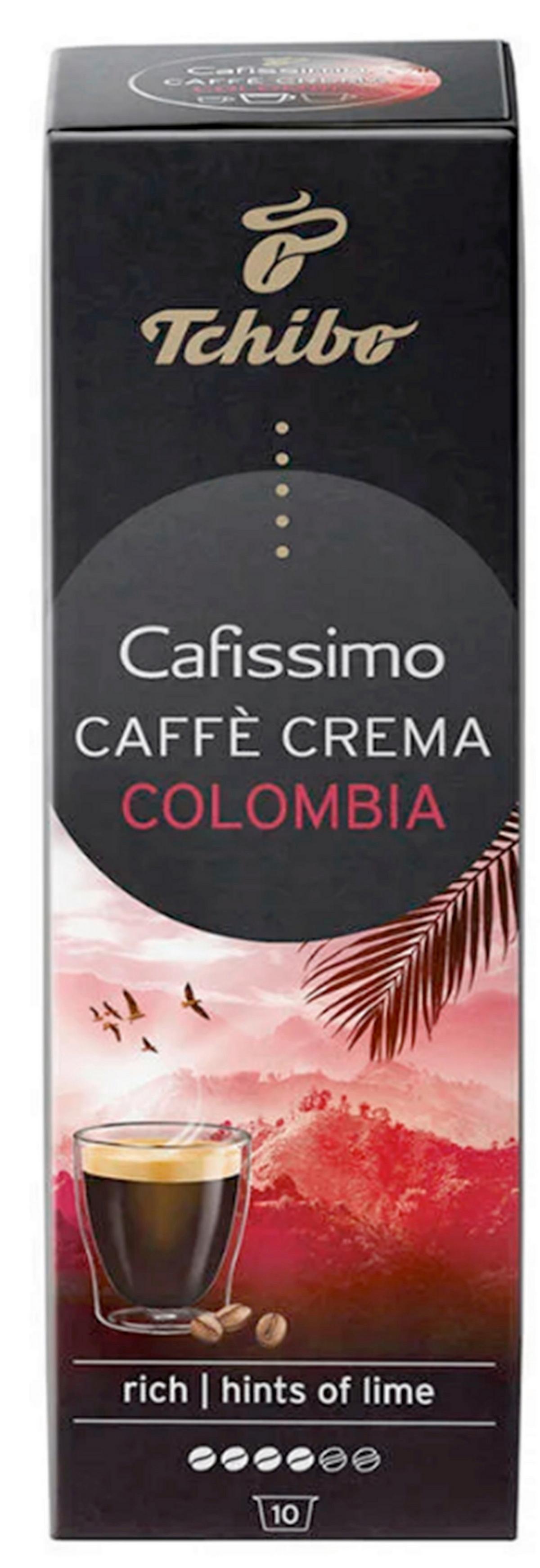 Kávékapszula Tchibo Caffé Crema Colombia - világos rózsaszín, papír (0,075kg)