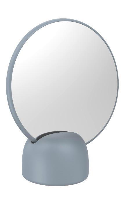 Kosmetikspiegel Naime in Grau - Grau, MODERN, Glas/Kunststoff (17/19,8/8,5cm) - Premium Living