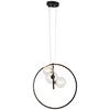 LED-HÄNGELEUCHTE RIBN - Transparent/Schwarz, MODERN, Glas/Metall (40/163cm) - Modern Living