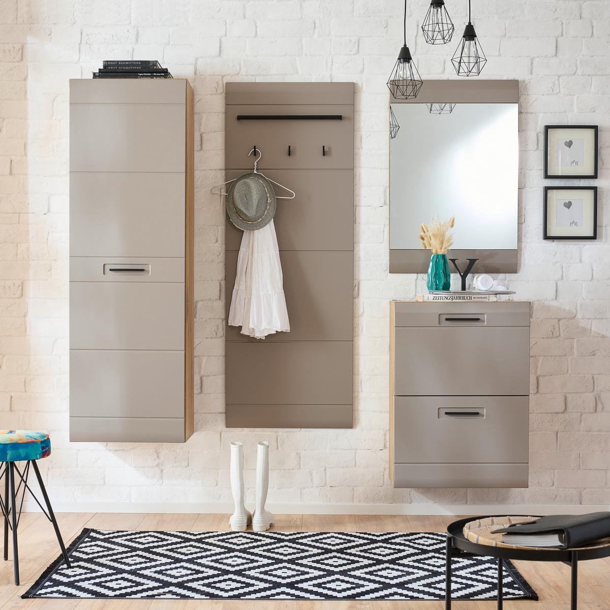 Garderobni Panel Auris - siva/boje hrasta, Moderno (60/162,2/1,9cm) - Modern Living