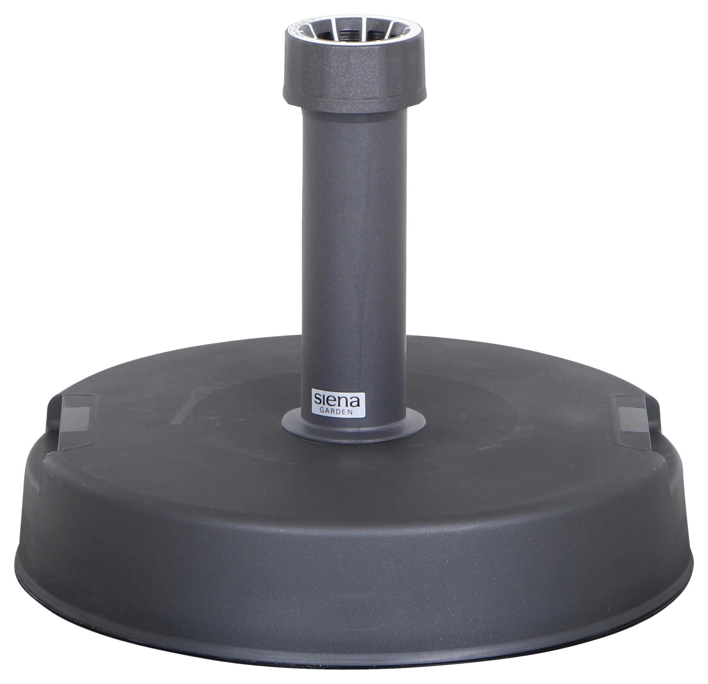 Schirmständer Kunststoff / Beton für DM 1.8-3,8 cm - Anthrazit, KONVENTIONELL, Kunststoff/Stein (40/9/40cm) - Siena Garden