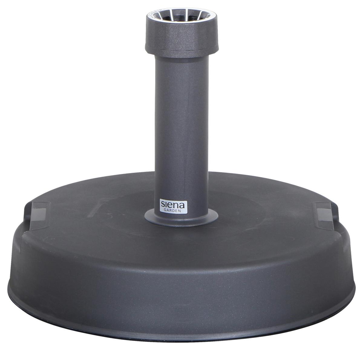 Schirmständer Kunststoff / Beton für DM 1.8-3,8 cm - Anthrazit, KONVENTIONELL, Kunststoff/Stein (40/9/40cm) - Siena Garden