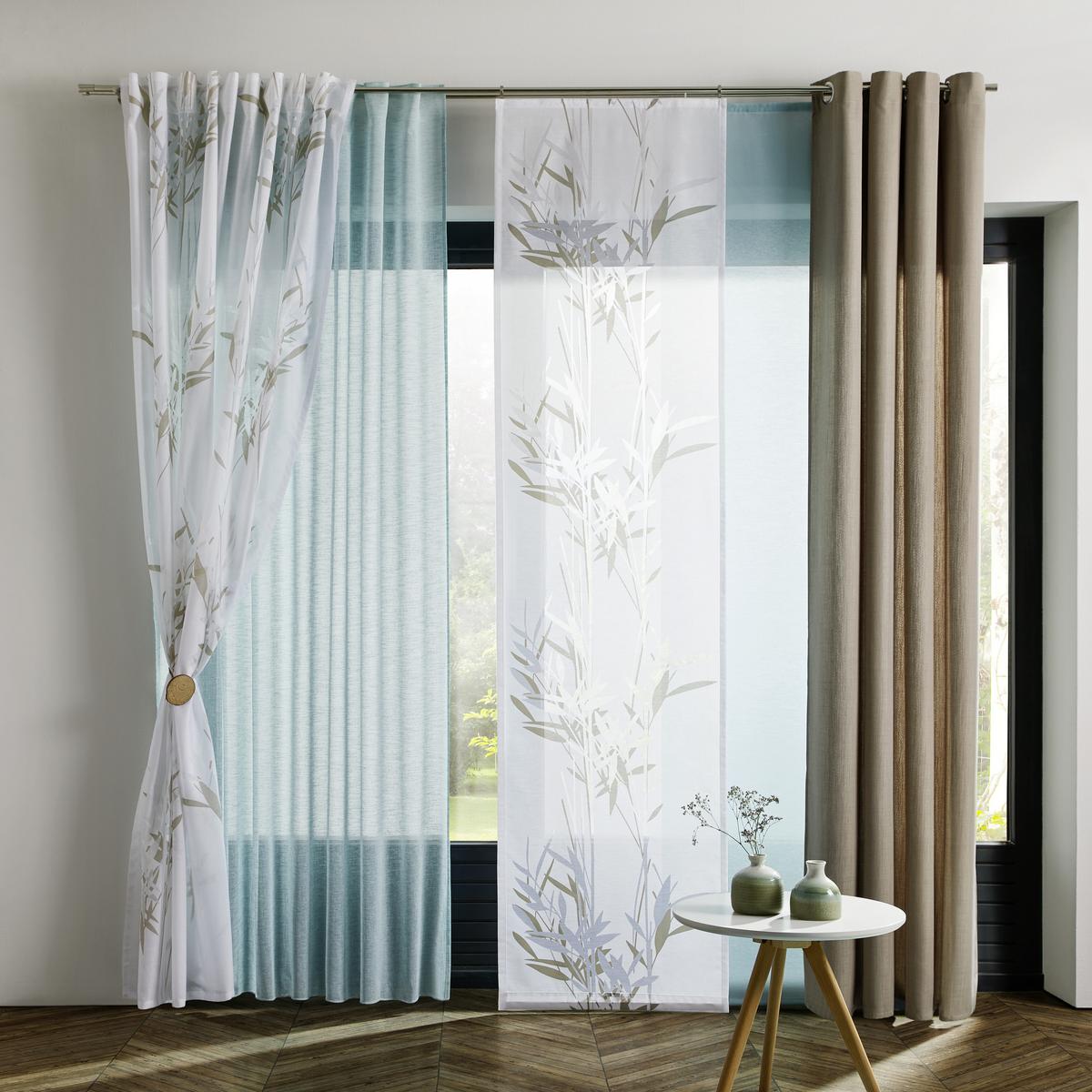 Fertigvorhang Sigrid in Jade ca.140x245cm - Blau, ROMANTIK / LANDHAUS, Textil (140/245cm) - Premium Living