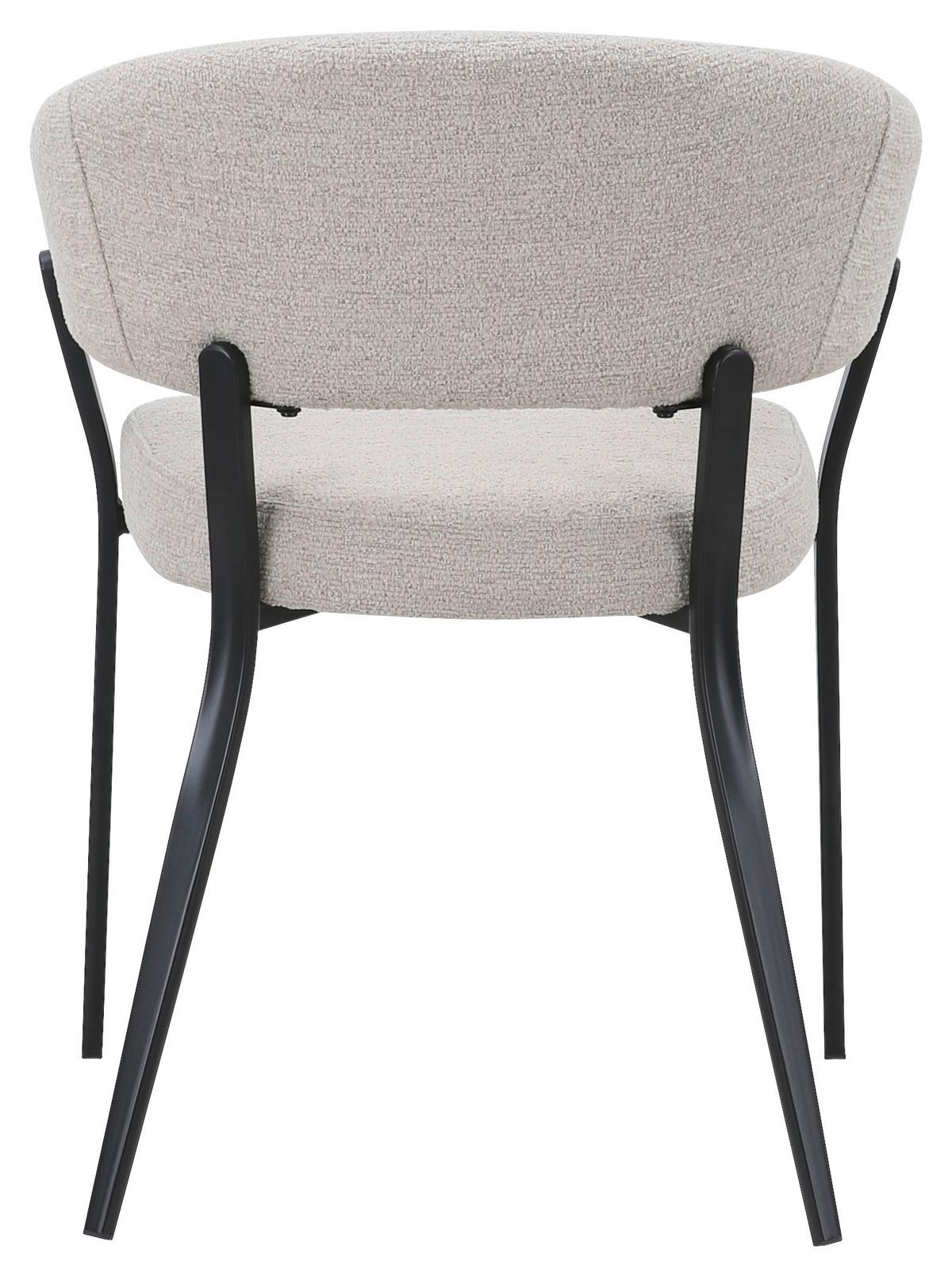 Stolica Zita - bež/crna, Moderno, metal/tekstil (60/78/56cm) - Premium Living