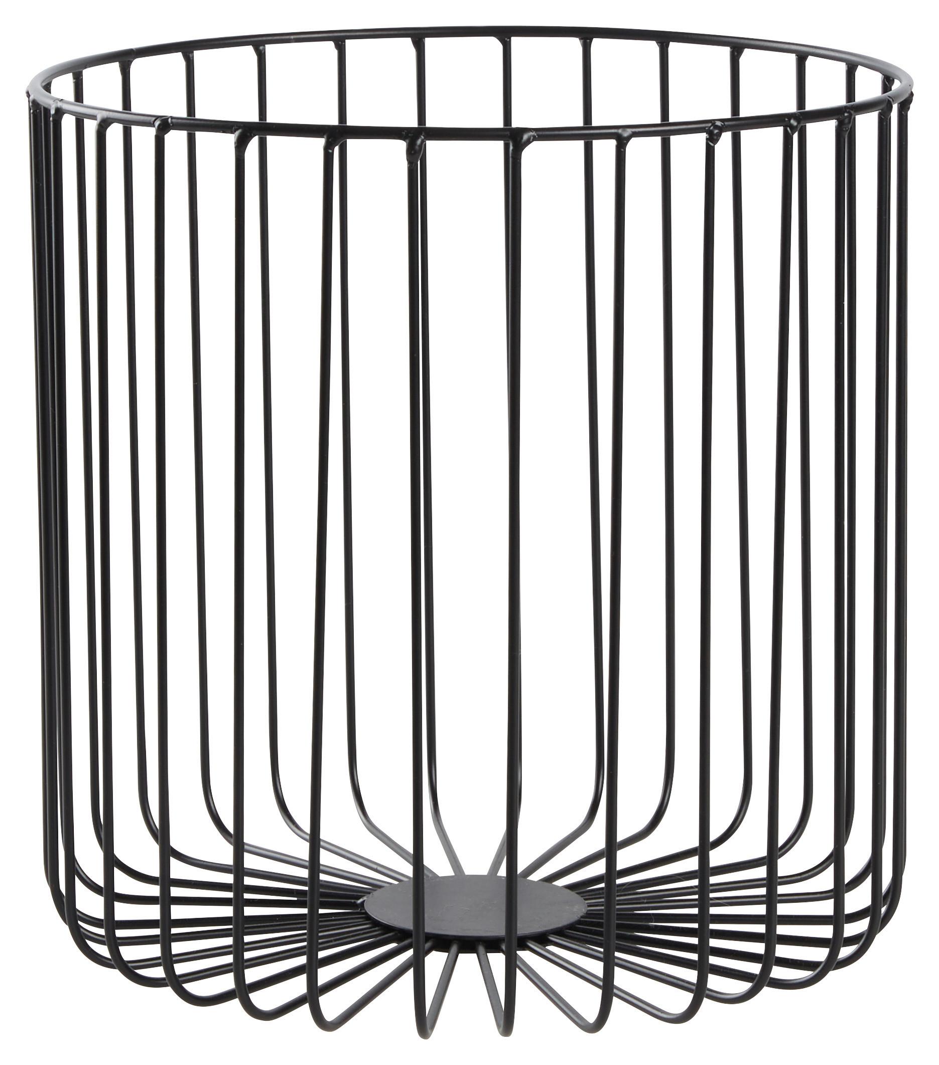 Kosár Petra - S - fekete, Basics, fém (23/23cm) - Modern Living