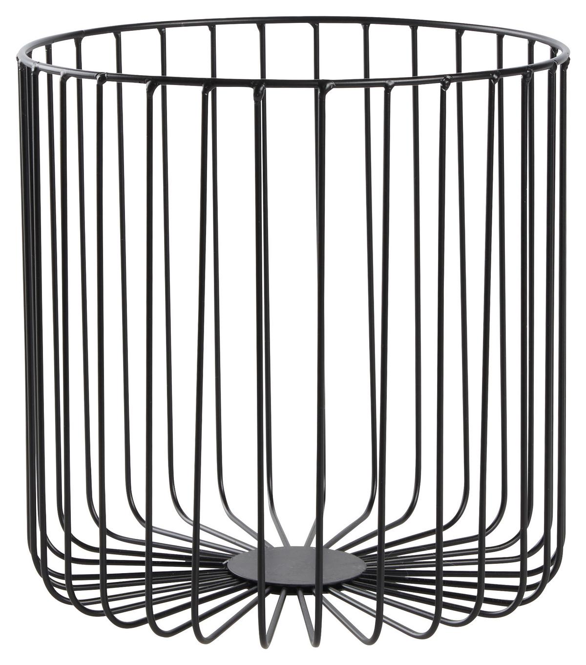 Kosár Petra - S - fekete, Basics, fém (23/23cm) - Modern Living