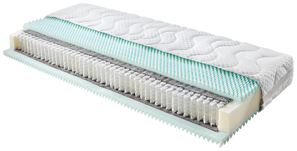 Taschenfederkernmatratze Trevi H3 ca. 200x200cm - Weiß, Textil (200/200cm) - Premium Living