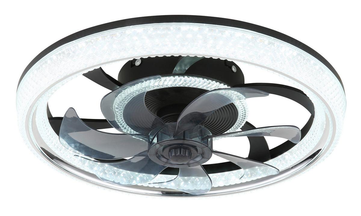 Stropni Ventilator Cirilla - siva/prozirno, Basics, plastika (48/48/13cm) - Globo