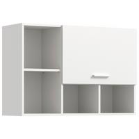 Hängeschrank Free Weiß - Silberfarben/Weiß, Basics, Holzwerkstoff/Kunststoff (95/64/34cm) - MID.YOU
