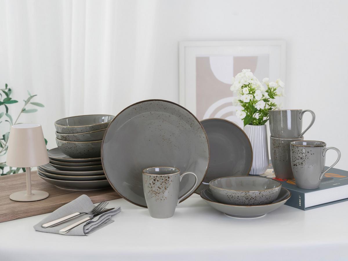 Kombinált Étkészlet 24974 Nature Collection Stone - szürke, Basics, kerámia - Creatable