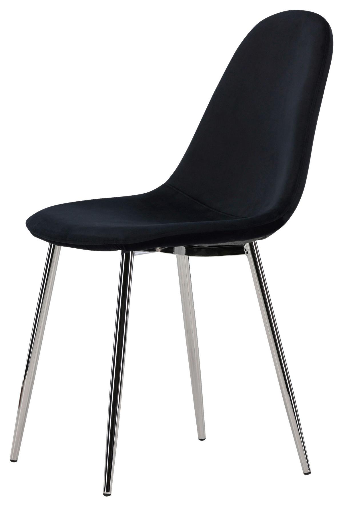 STUHL-SET POLAR - Schwarz, Design, Textil/Metall (45/90/52cm) - Livetastic