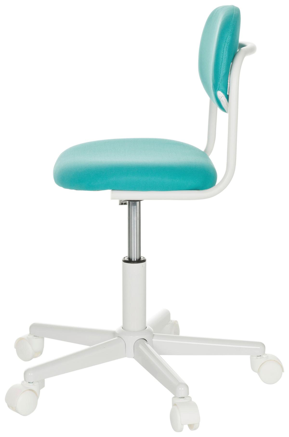 Otroški Vrtljivi Stol Kiddy Base I, Turkizna - turkizna/bela, Basics, umetna masa/tekstil (60/72-83/60cm) - MID.YOU
