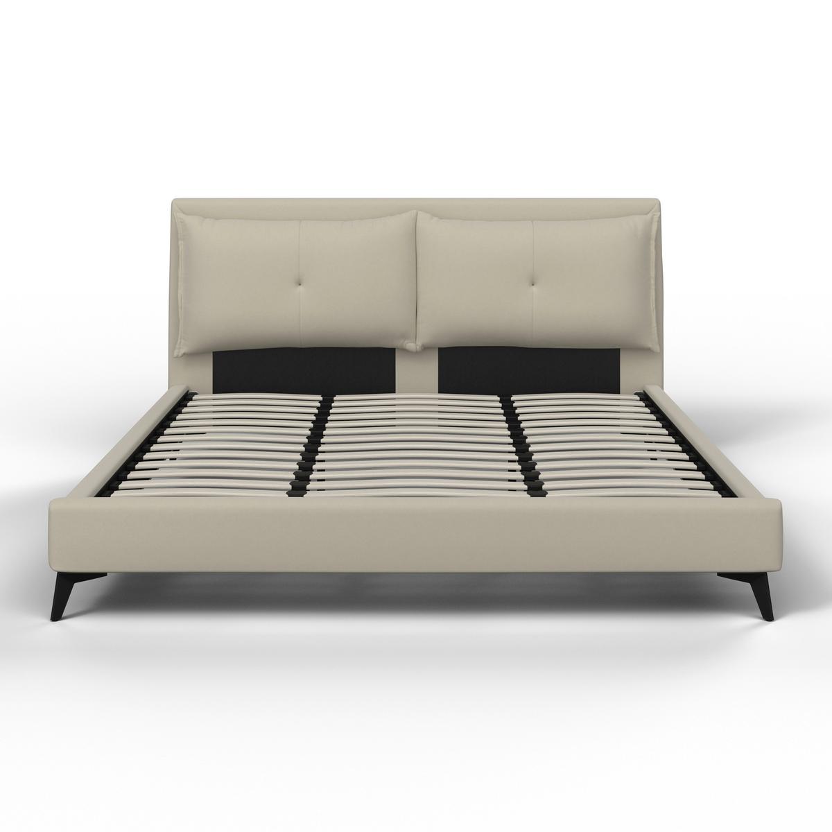 Polsterbett Sleepy ca. 180x200 cm Beige - Beige/Schwarz, Modern, Holz/Holzwerkstoff (180/200cm) - Bessagi Home