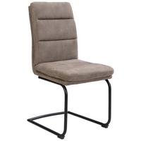 KRZESŁO NA PŁOZIE SCOTTY - czarny/taupe, Design, metal/tkanina (46/62,5/95cm) - Cantus