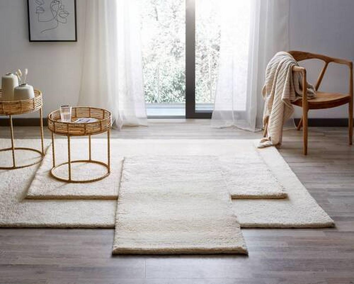 DYWAN BERBERYJSKI SIDI 15/15S UNI - kolor naturalny, Basics, tkanina ( 40/60cm) - Linea Natura