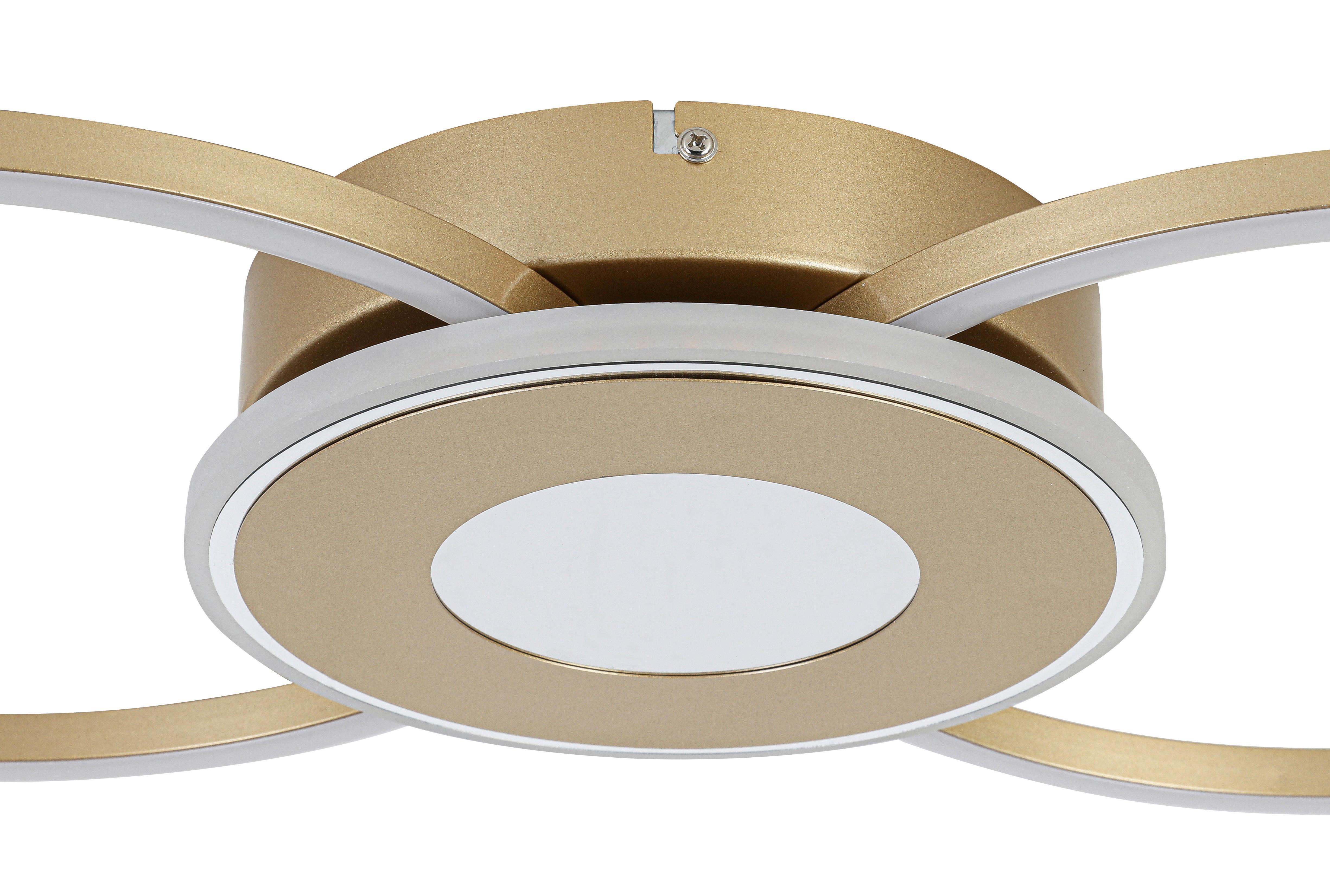 LED-TAKLAMPA ALEXANDER - kromfärg/cappuccino, Modern, metall/plast (57,5/28,5/6cm) - Mömax