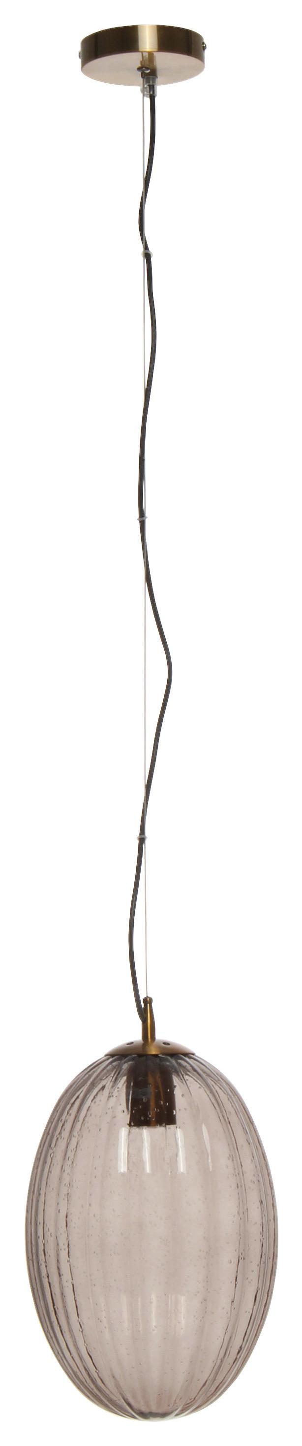 Hängeleuchte Virgina 125 Grau - Grau, Basics, Glas/Metall (23/23/36cm) - Kayoom