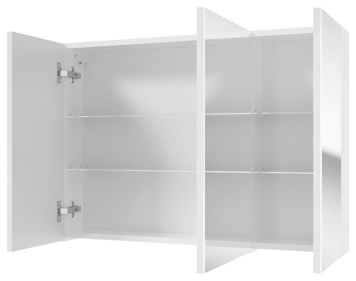SZAFKA Z LUSTREM LOCCA SPS 85 CM - biały, Basics, materiał drewnopochodny/szkło (85/60/15cm) - MID.YOU
