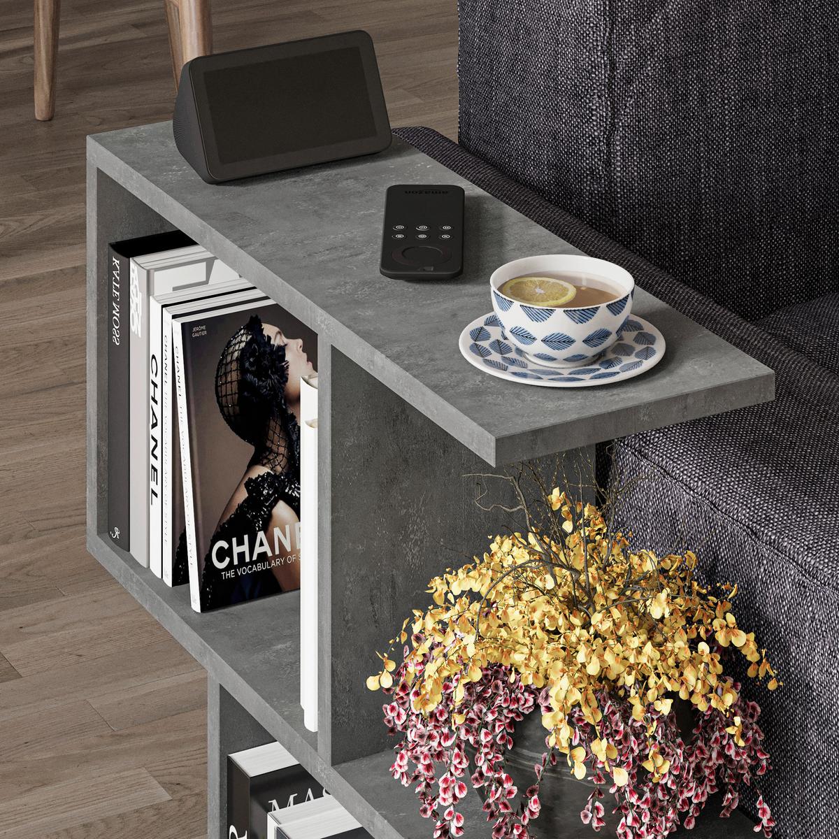 BEISTELLTISCH HOMEMANIA KAFFEETISCH - Grau, Design, Holzwerkstoff (60/20/60cm) - Livetastic
