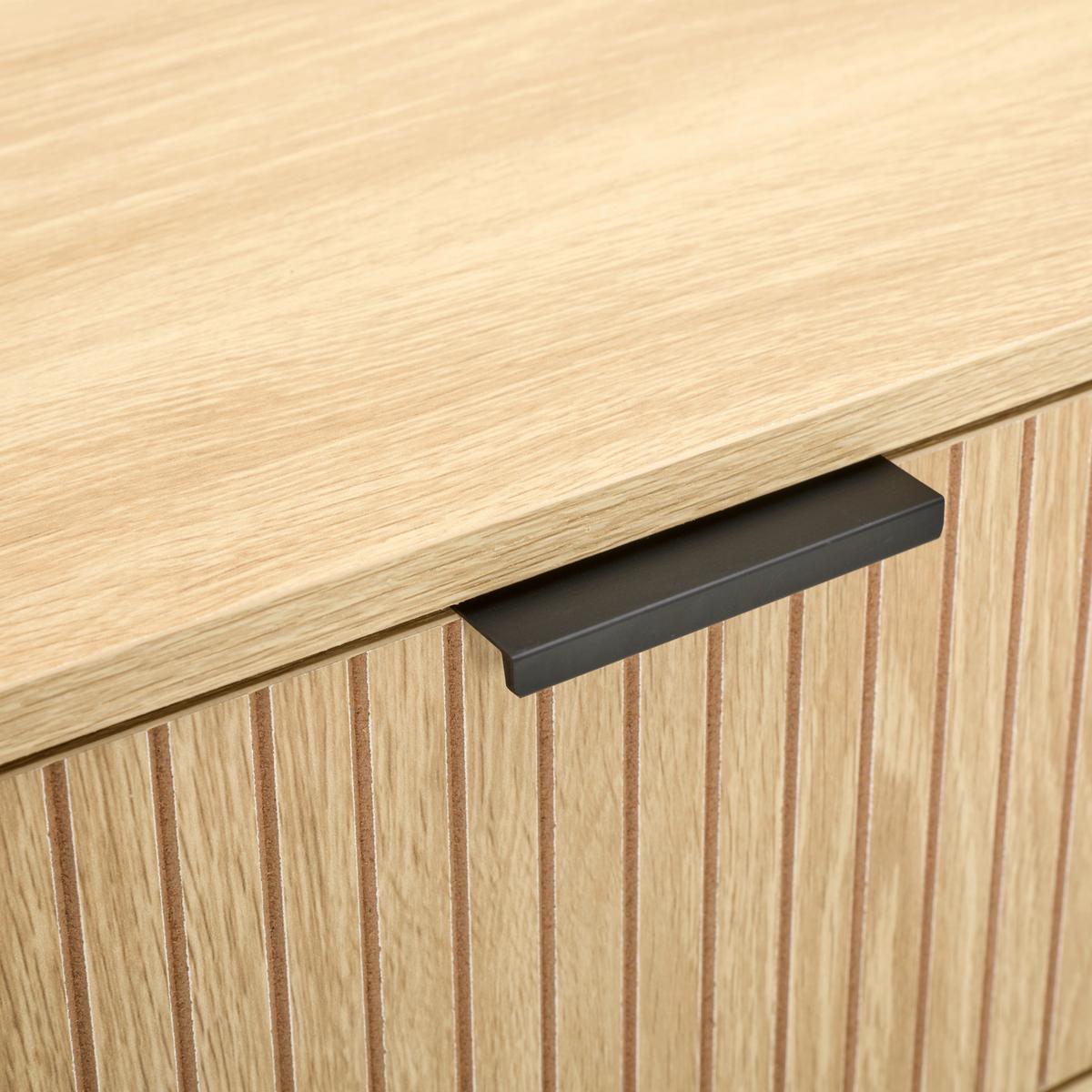 STÓŁ KONSOLA CHAMBERY - kolor naturalny/czarny, Natur, materiał drewnopochodny/metal (100/74,5/30cm) - MID.YOU