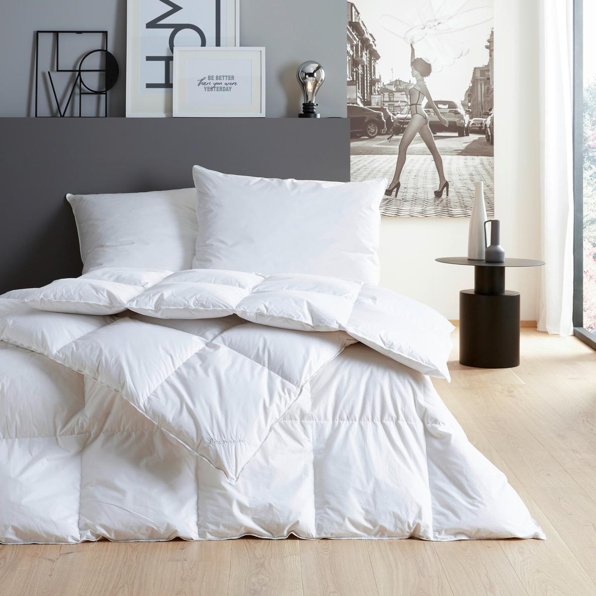 Daunendecke Premium Mittel ca. 140x200cm - Weiß, Textil (135-140cm) - Premium Living