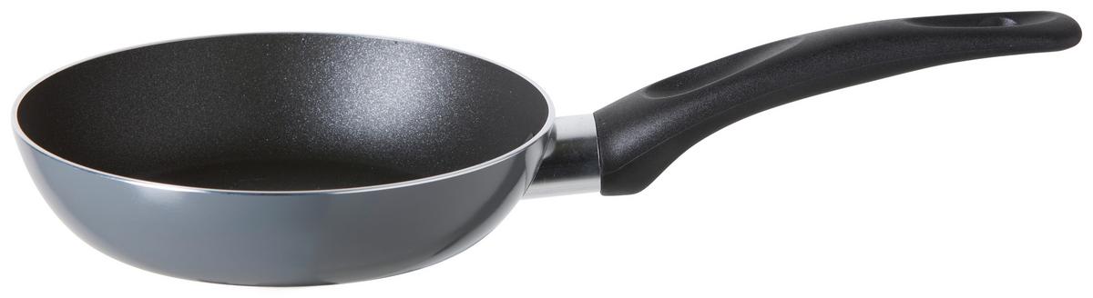 Bratpfanne Basic Ø ca. 16cm - Silberfarben/Schwarz, Konventionell, Kunststoff/Metall (16/4cm) - Mömax