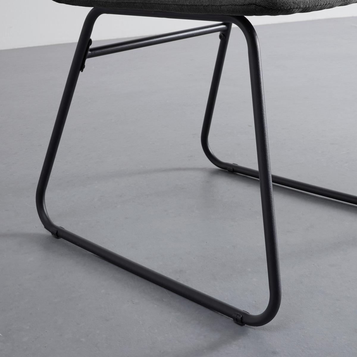 ZESTAW KRZESEŁ LEO - ciemnoszary/czarny, Modern, metal/tkanina (49/99/68cm) - Bessagi Home