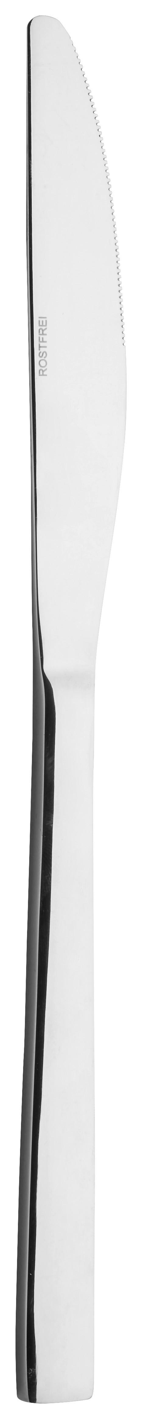 Messer Karo aus Edelstahl - Edelstahlfarben, Metall (22,8cm) - Modern Living