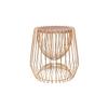 BEISTELLTISCH LTYOM-BRW - Messingfarben/Braun, Basics, Stein/Metall (50/50/51cm) - Kayoom