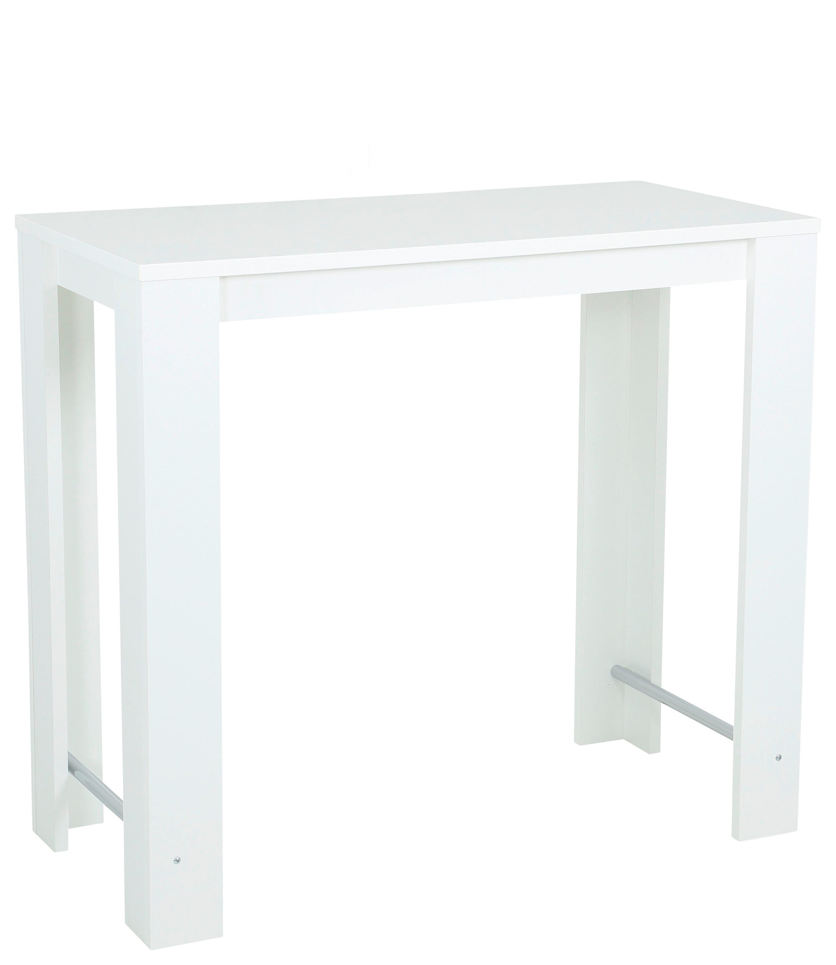 BARTISCH FRIEDA T - Weiß, MODERN, Holzwerkstoff/Metall (120/58/108cm) - MID.YOU