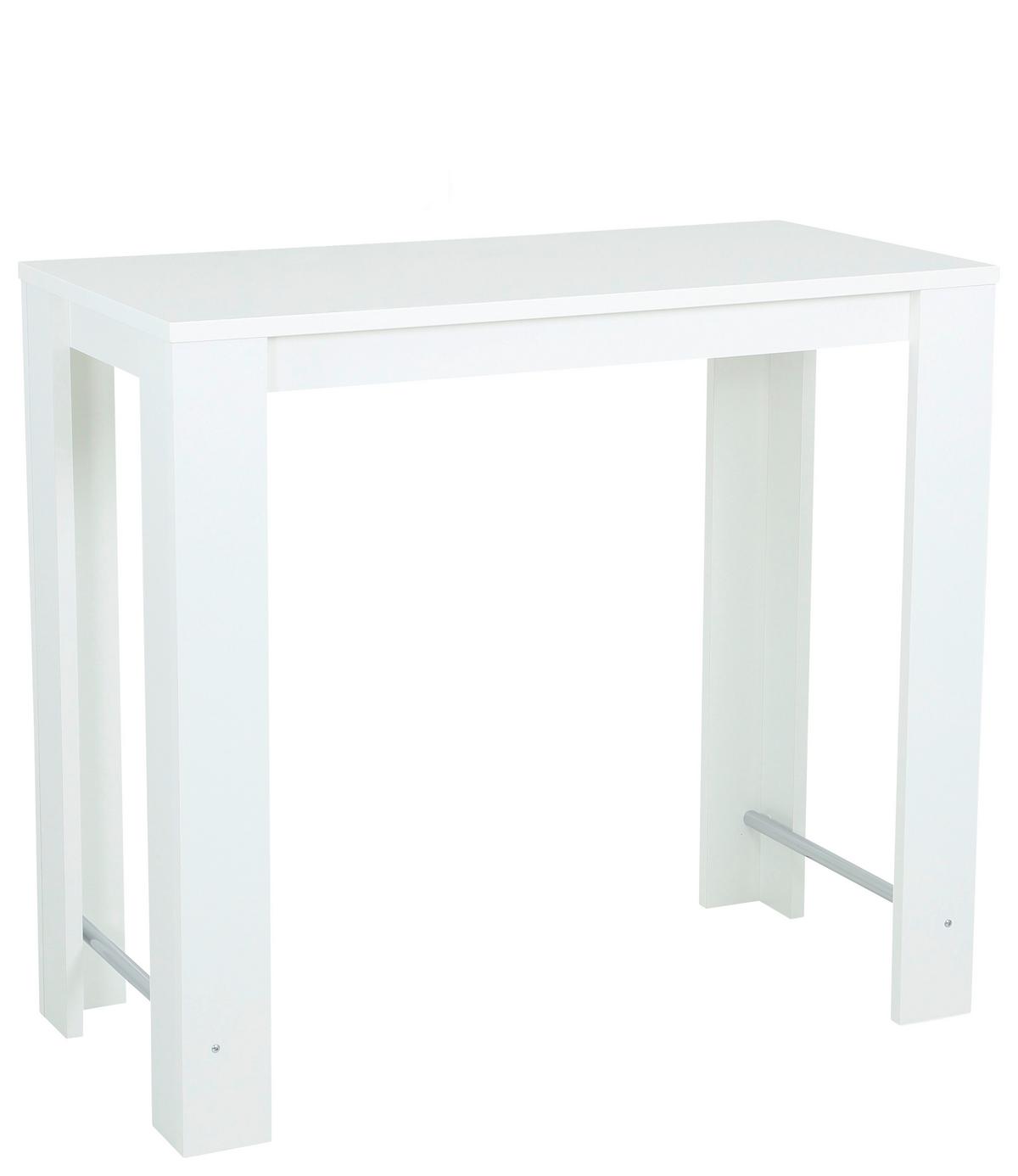 BARTISCH FRIEDA T - Weiß, MODERN, Holzwerkstoff/Metall (120/58/108cm) - MID.YOU