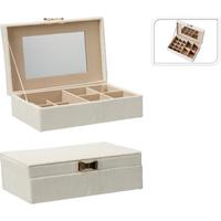 Kutija Za Nakit White - bela, Moderno, tekstil (25/7,5/15,5cm)