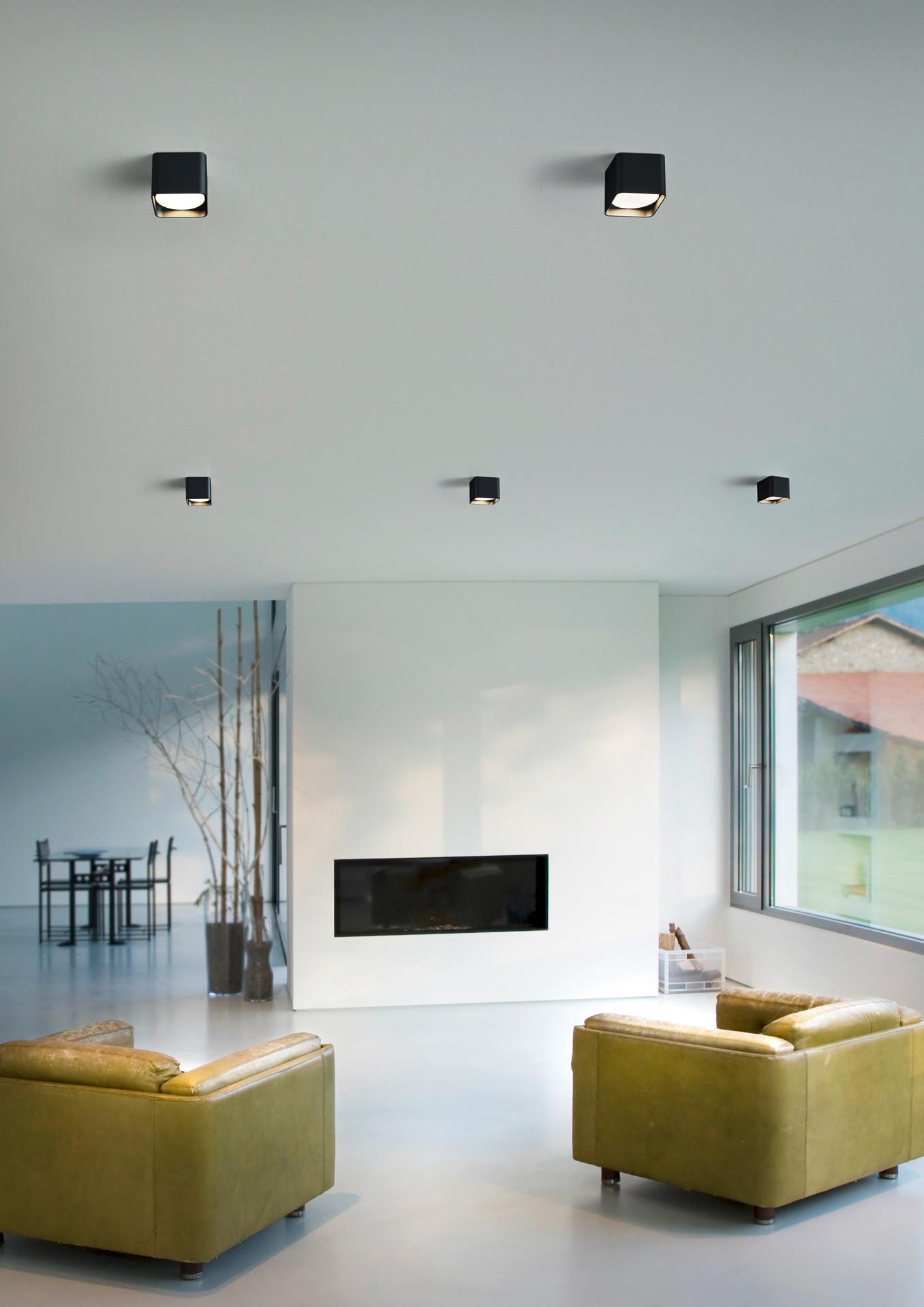 LAMPA SUFITOWA LED 15/1805.22 DORA - czarny, Design, metal/szkło (10/10/8,5cm) - Helestra